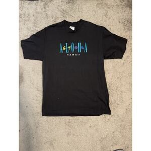 Vintage Embroidered Aloha Hawaii T-Shirt Islands Size XL